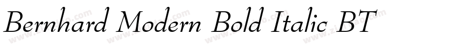Bernhard Modern Bold Italic BT字体转换